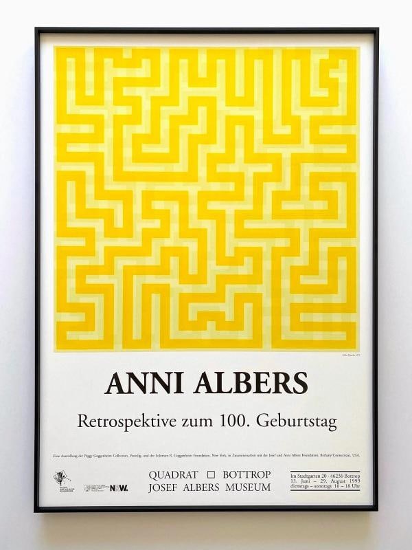 ANNI ALBERS RARE 1999 LITHOGRAPH PRINT FRAMED MCM POSTER " GELBER MAANDER " 1970: Condition: Used,Country of Origin: Germany,Unit of Sale: Single-Piece Work,Artist: Anni Albers,Size: Medium (up to 36in.),Signed: No,Color: Yellow,Title: " Gelber Maander " ( Yellow Meander ),Material