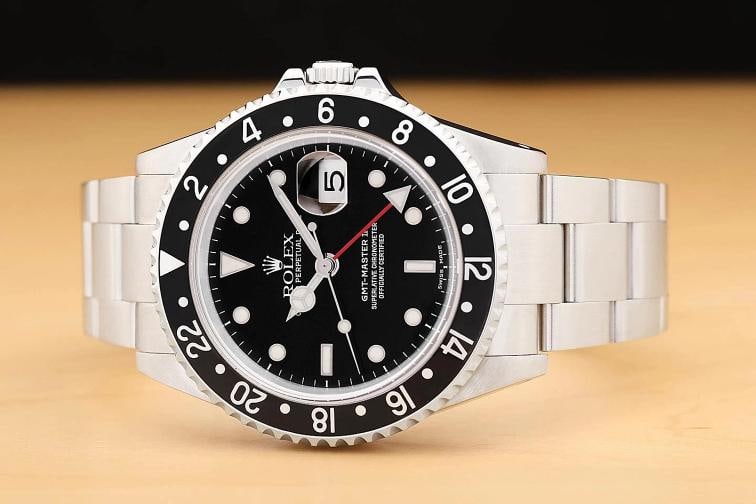 2002 ROLEX MENS GMT MASTER II 16710 BLACK DATE 40MM STAINLESS STEEL WATCH - 3