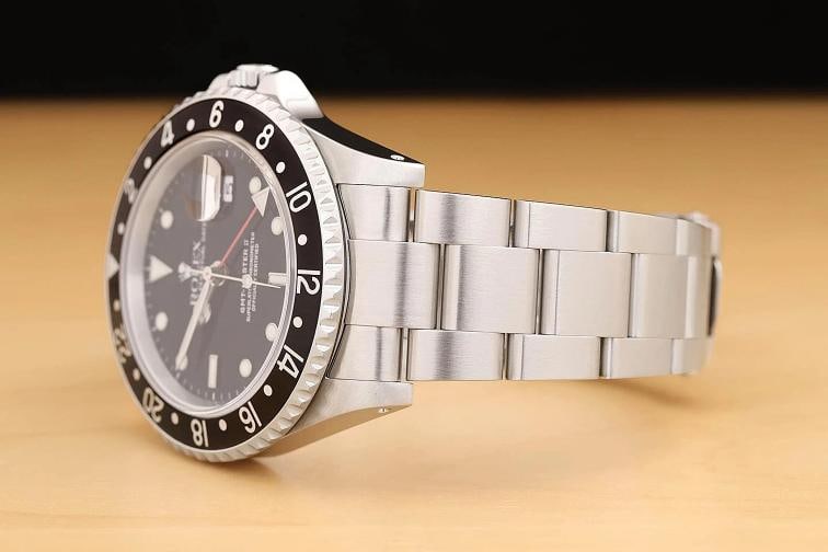 2002 ROLEX MENS GMT MASTER II 16710 BLACK DATE 40MM STAINLESS STEEL WATCH - 4