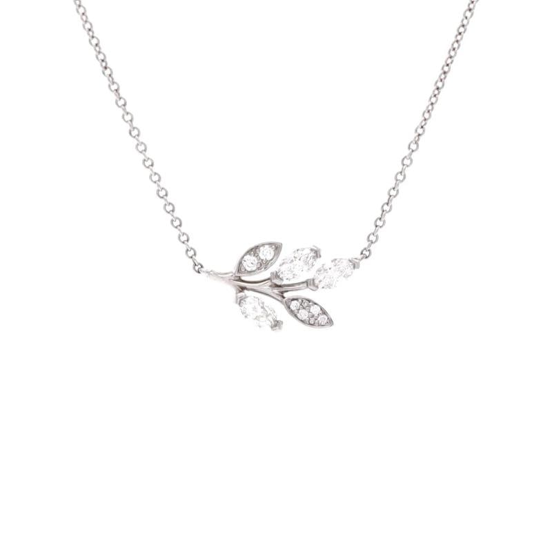 Tiffany & Co. Vine Pendant Necklace Platinum with Diamonds: Condition: Pre-owned - Good,Brand: Tiffany & Co.,Main Stone: Diamond,Metal: Platinum (Pt950),Metal Purity: Unknown,Style: Pendant,Type: Necklace,Color: Silver,Material: Unknown Condition: Excellent.