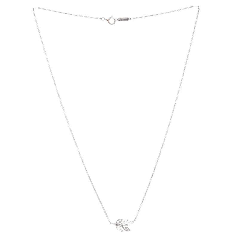 Tiffany & Co. Vine Pendant Necklace Platinum with Diamonds - 3