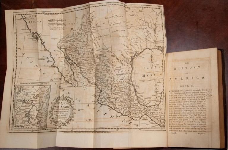 1783 The History of America William Robertson Fine Leather Bindings Folding Maps - 18
