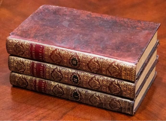 1783 The History of America William Robertson Fine Leather Bindings Folding Maps - 6