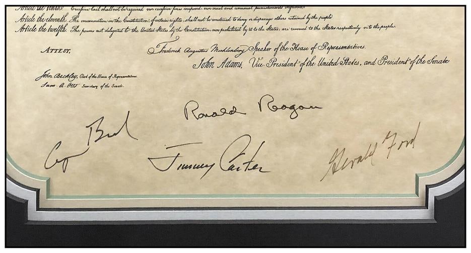 United States President Large Hand Signed Memorabilia Display Nixon Reagan Bush - 3