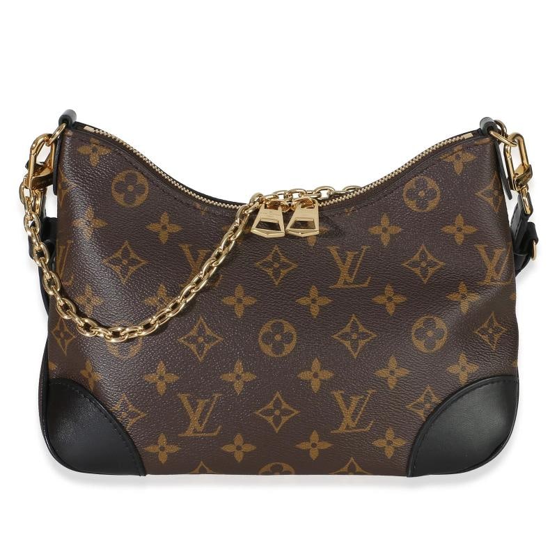 Louis Vuitton Black Monogram Canvas Boulogne NM: Condition: Pre-owned - Good,Dimensions: 10.75 x 7 x 4,Handbag Accessories: Additional Strap;Box;Dustbag,Bag Width: 10.75 in,Bag Depth: 4 in,Bag Height: 7 in,Department: Unisex,Style: Shoulder