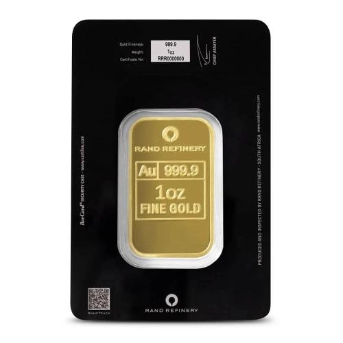 Rand Refinery 1 oz Gold Bar - In Black Assay - 2