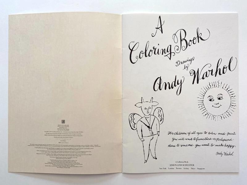 "ANDY WARHOL COLORING BOOK" RARE 1990 1ST ED COLLECTOR SLIPCASE XL POP ART BOOK - 3