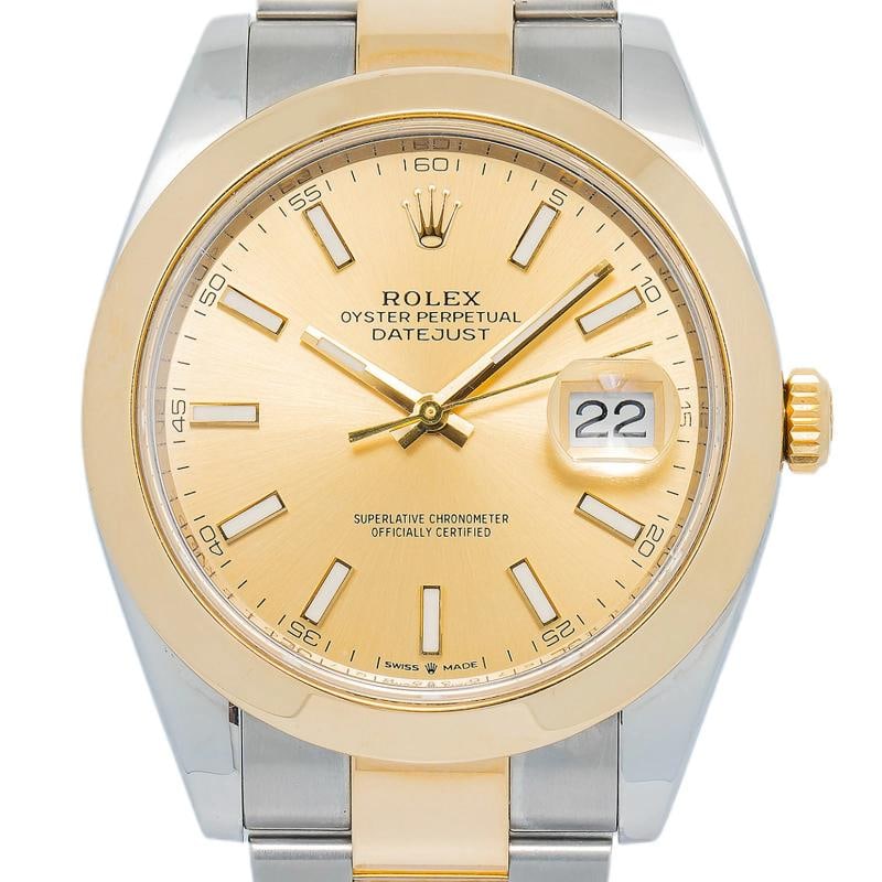 Rolex DateJust 126303 18k Yellow Gold Oyster Champagne Dial Auto Watch 41mm - 2