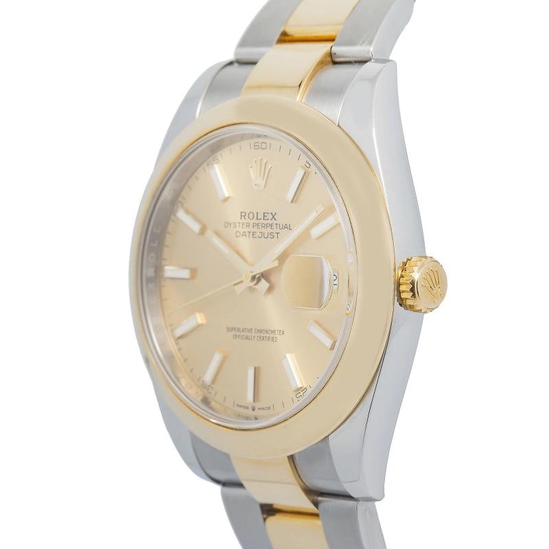 Rolex DateJust 126303 18k Yellow Gold Oyster Champagne Dial Auto Watch 41mm - 3