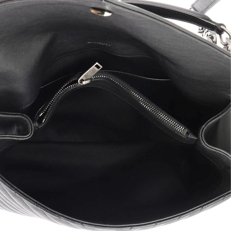 Saint Laurent Classic Monogram College Bag Matelasse Chevron Leather Large - 5