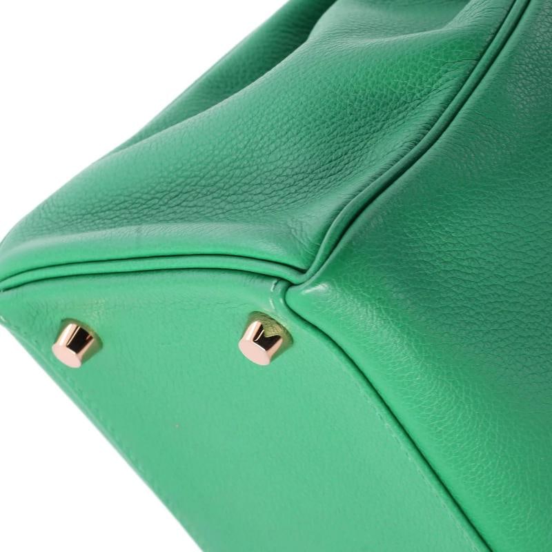 Hermes Kelly Handbag Green Evercolor with Gold Hardware 32 - 8