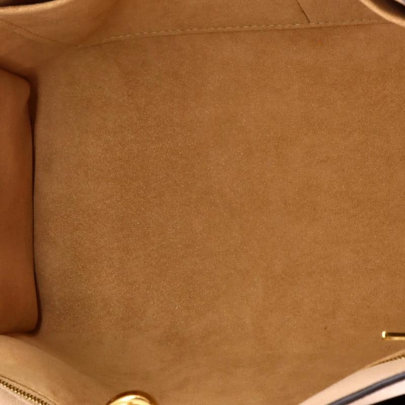 Louis Vuitton On My Side Tote Leather with Monogram Canvas MM - 5