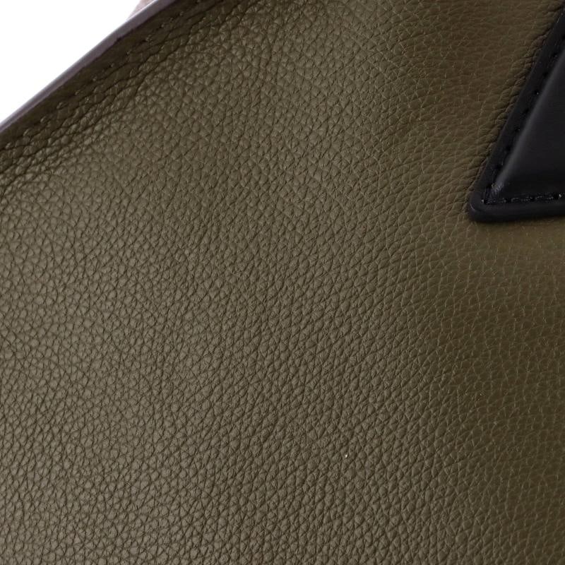 Louis Vuitton On My Side Tote Leather with Monogram Canvas MM - 6