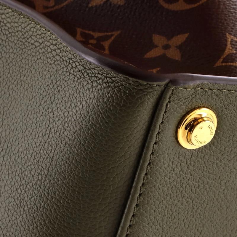 Louis Vuitton On My Side Tote Leather with Monogram Canvas MM - 7