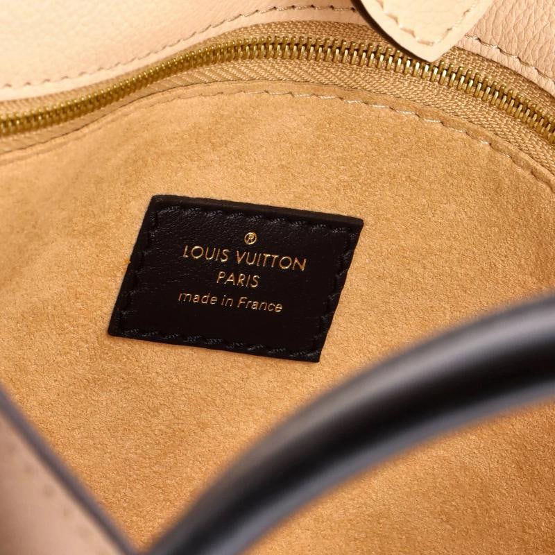 Louis Vuitton On My Side Tote Leather with Monogram Canvas MM - 8