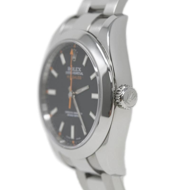 Rolex Milgauss 116400 2011 Card SS Oyster Black Dial Auto Men's Watch 40mm - 3