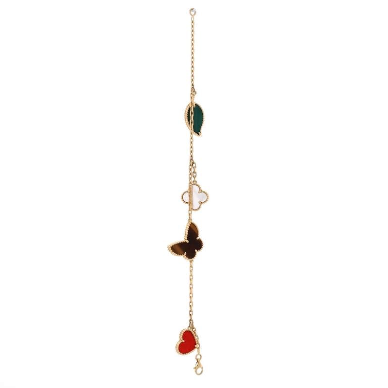 Van Cleef & Arpels Lucky Alhambra 4 Motifs Bracelet 18K Yellow Gold - 4