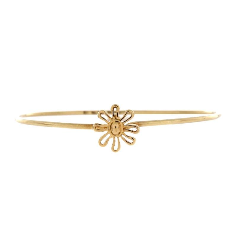 Tiffany & Co. Paloma Picasso Daisy Bangle Bracelet 18K Yellow Gold: Measurements: Circumference: 7 ", Width: 1.7 mm