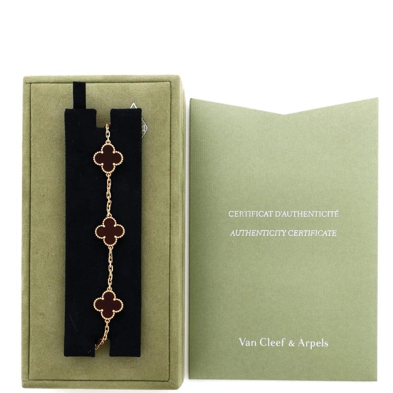 Van Cleef & Arpels Vintage Alhambra 5 Motifs Bracelet 18K Yellow Gold - 2