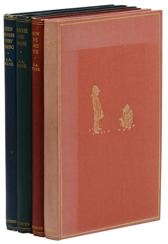 Complete Set of Winnie the Pooh Books ~ SIGNED by A.A. Milne ~ First Edition 1st - 2
