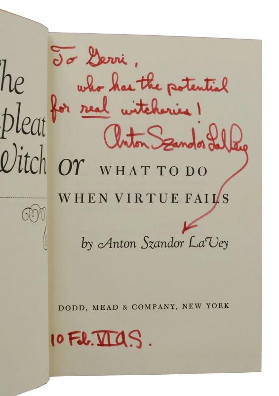 Compleat Witch ~ ANTON SZANDOR LAVEY ~ Signed First Edition 1st 1971 Review Copy - 5