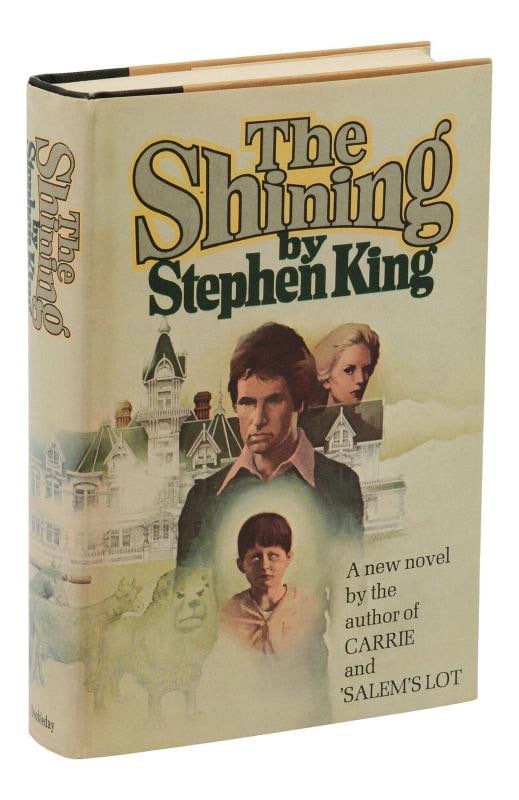 The Shining ~ by STEPHEN KING ~ First Edition ~ 1st Printing 1977: First edition, first printing New York: Doubleday & Company, Inc., 1977. First edition stated, first printing with publisher's date code of R49 present at rear gutter. [viii], 447 pp. Bound in