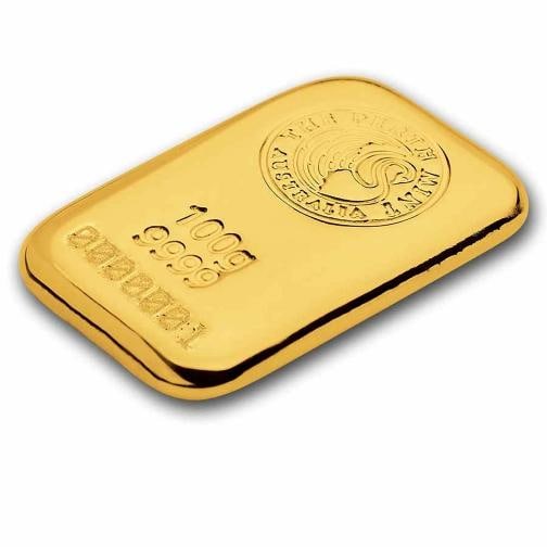 100 gram Gold Bar - Perth Mint (Cast, Serialized) - 3