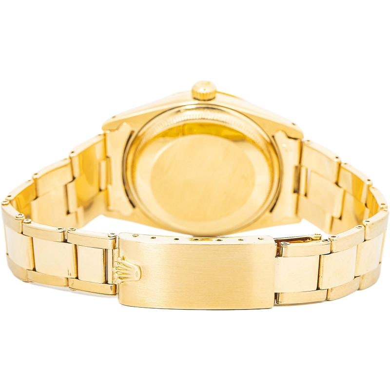 Rolex Date 1500 Oyster 18k Yellow Gold Automatic Sliver Dial Men's Watch 34mm - 5
