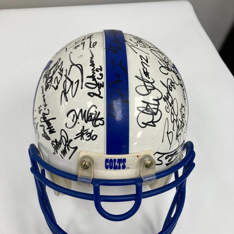 1995 Indianapolis Colts Team Signed Authentic Game Issued Helmet JSA COA - 14