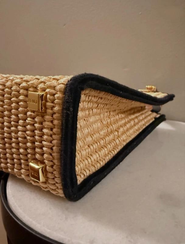 Fendi Mini Sunshine Shopper Tote Raffia w/Strap - 8