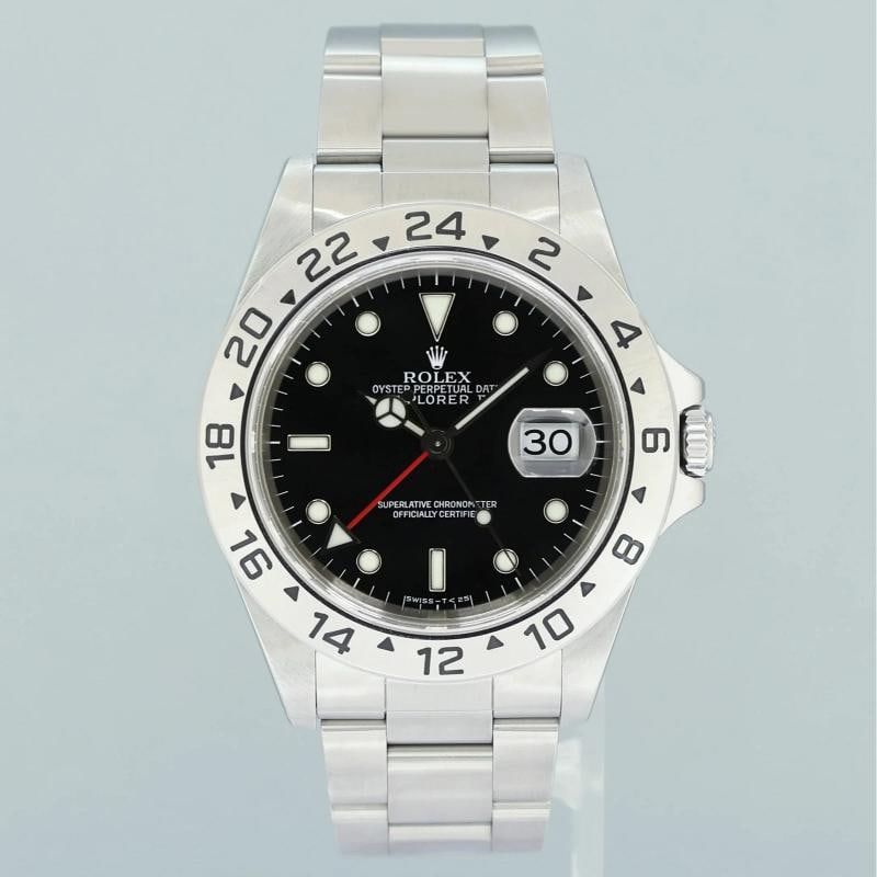MINT 1998 PAPERS Rolex Explorer II 16570 Black Date GMT 40mm Watch Box - 2