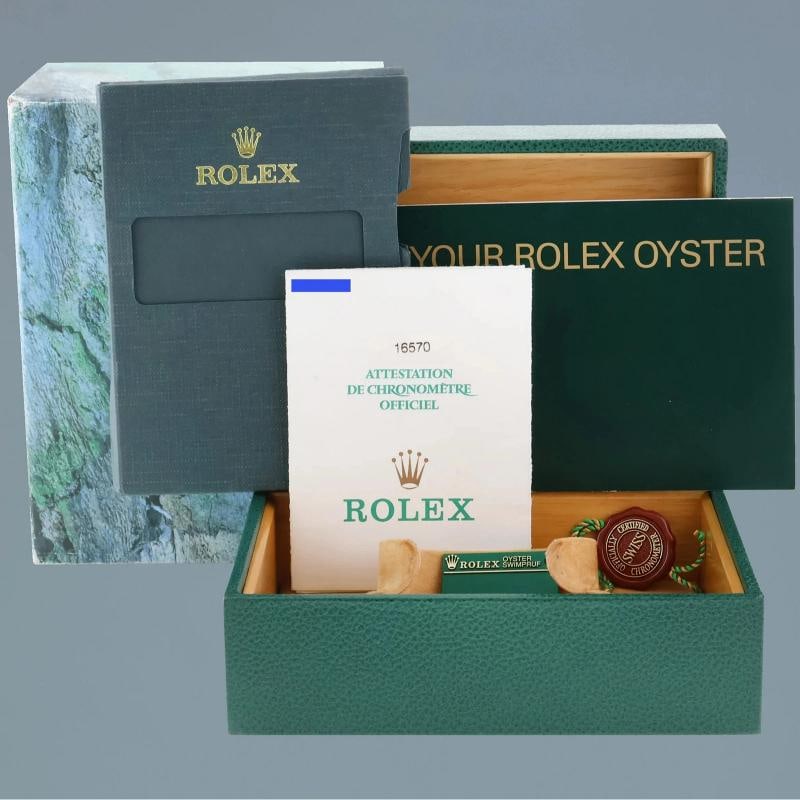 MINT 1998 PAPERS Rolex Explorer II 16570 Black Date GMT 40mm Watch Box - 7