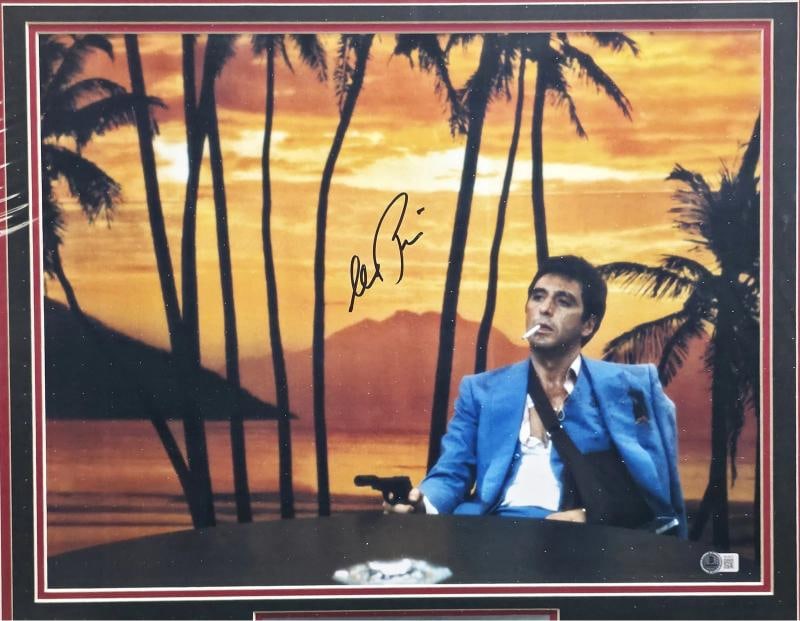 Al Pacino Signed Framed 16x20 Photo Scarface Beckett BAS QR - 2