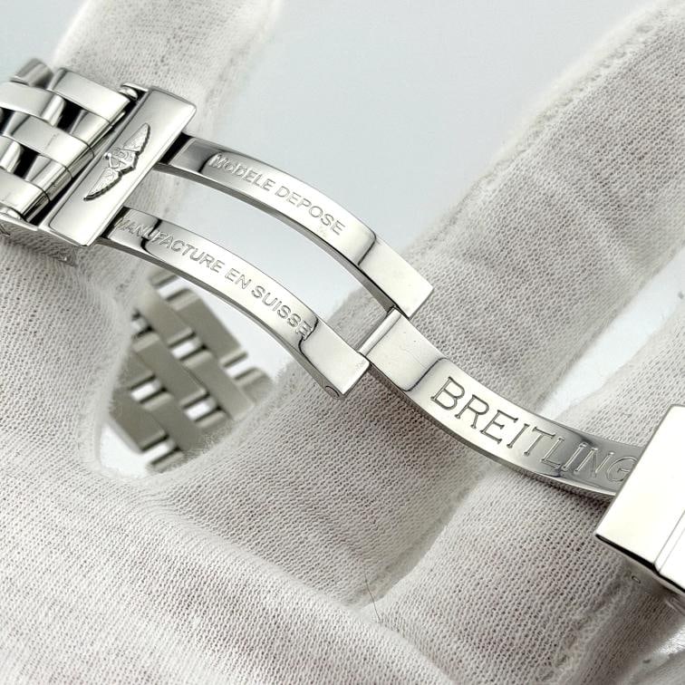 Breitling Chrono Cockpit A13357 39mm Diamond Bezel and Lugs White Dial Steel - 10
