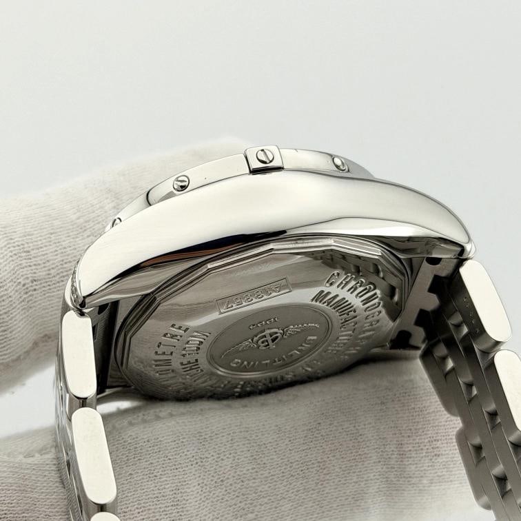 Breitling Chrono Cockpit A13357 39mm Diamond Bezel and Lugs White Dial Steel - 11