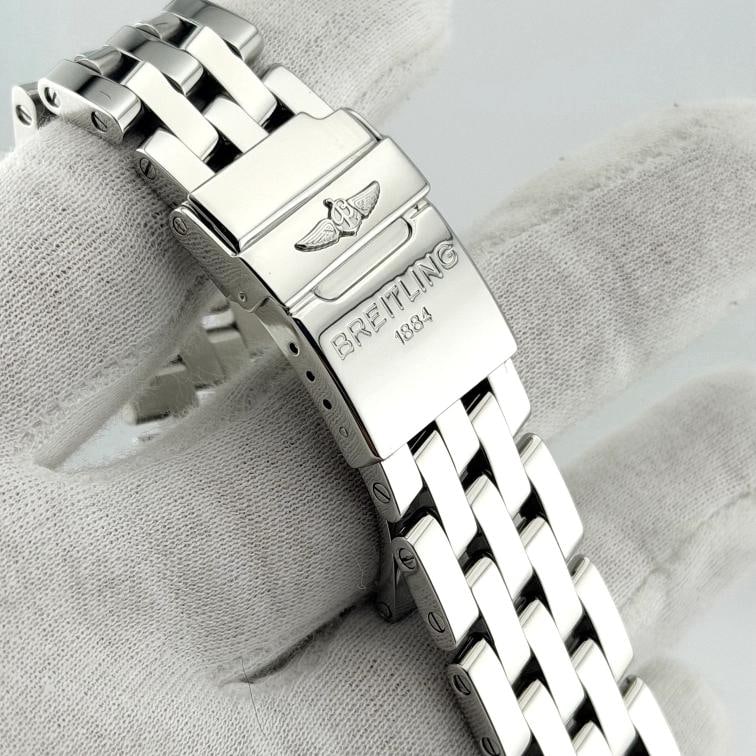 Breitling Chrono Cockpit A13357 39mm Diamond Bezel and Lugs White Dial Steel - 8