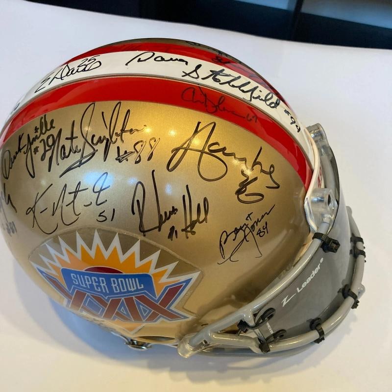 1994 San Francisco 49ers Super Bowl XXIX Champs Team Signed Full Size Helmet JSA - 10