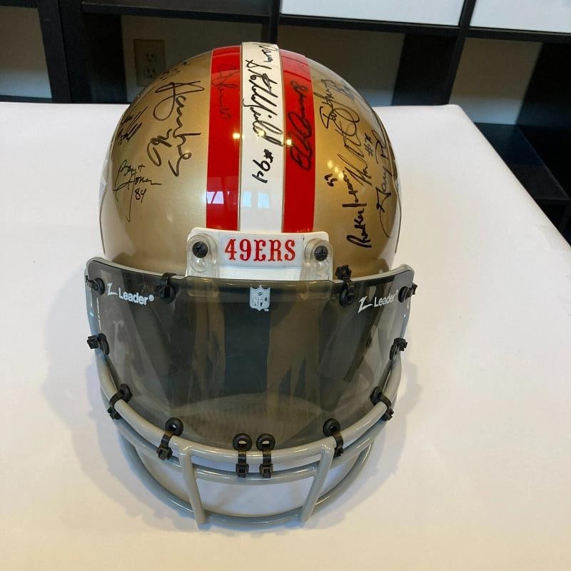 1994 San Francisco 49ers Super Bowl XXIX Champs Team Signed Full Size Helmet JSA - 6