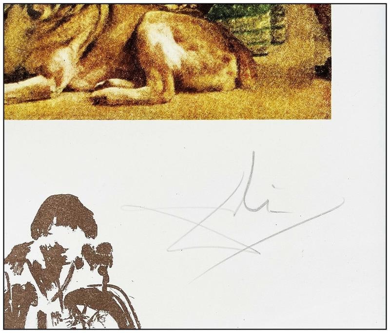 Salvador DALI Hand Signed Color Lithograph Velasquez Les Menines Authentic Art - 4