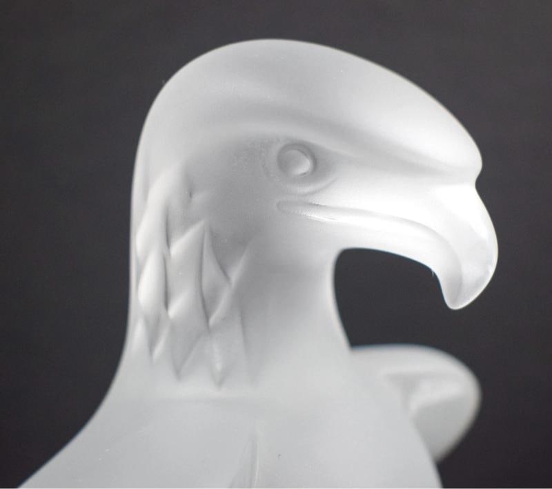 Lalique France Aigle Liberty Eagle Sculpture - Signed - 3