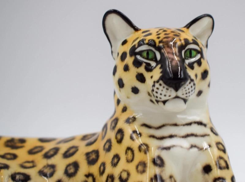 Nymphenburg Porcelain Hand Painted Leopard Design by Theodor Karner - 3