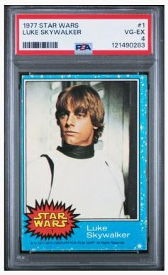 1977 Topps Star Wars Luke Skywalker PSA 4 Rookie #1 Iconic Card!: 1977 Topps Star Wars Luke Skywalker PSA 4 Rookie #1 Iconic Card!
