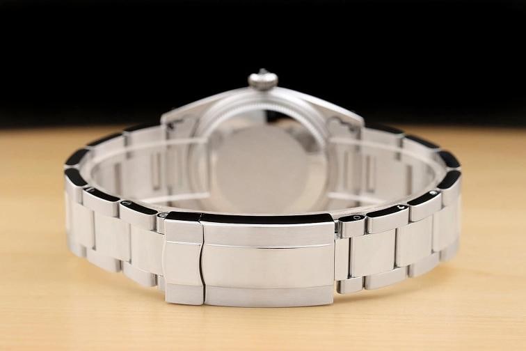 ROLEX MENS DATEJUST 16014 MOTHER OF PEARL ROMAN DIAL 18K WHITE GOLD STEEL WATCH - 6