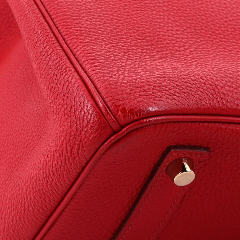 Hermes Birkin Handbag Red Togo with Gold Hardware 35 - 7