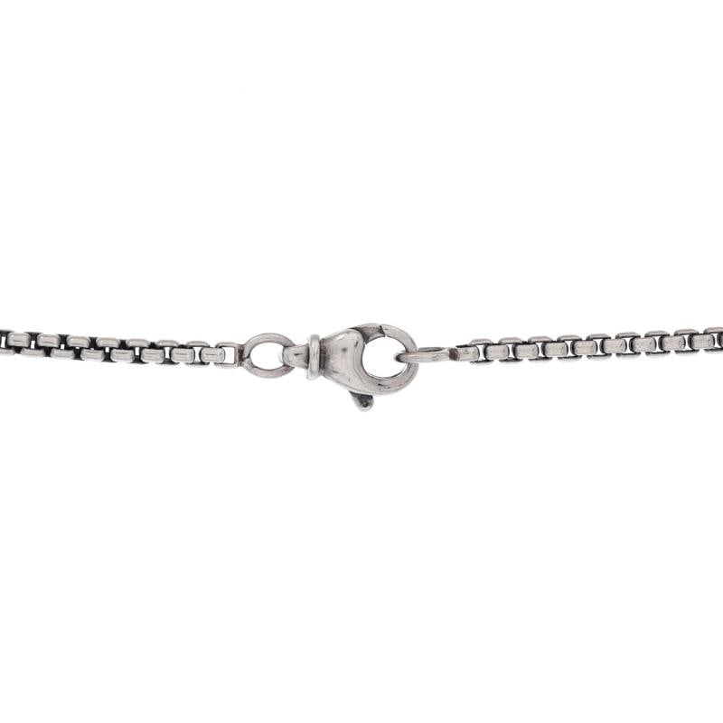 David Yurman Labyrinth Disc Pendant Necklace Sterling Silver with Diamonds - 3