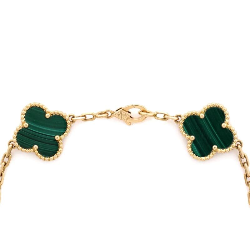 Van Cleef & Arpels Vintage Alhambra 5 Motifs Bracelet 18K Yellow Gold - 3