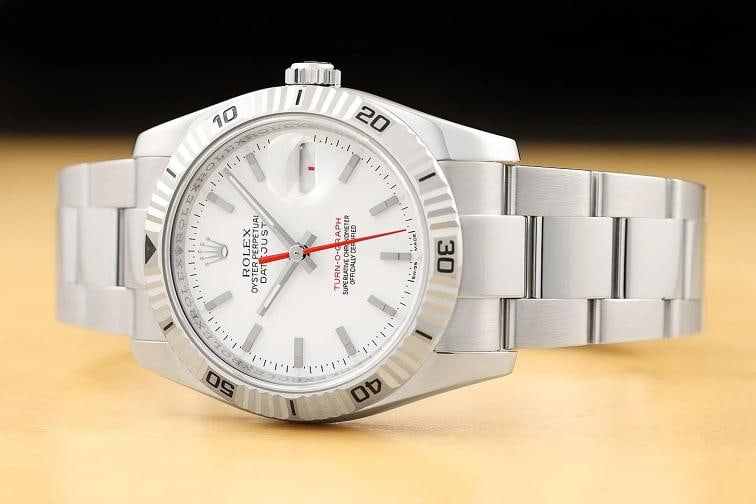 2005 PAPER ROLEX DATEJUST 116264 WHITE TURN-O-GRAPH 18K GOLD STEEL OYSTER WATCH - 2