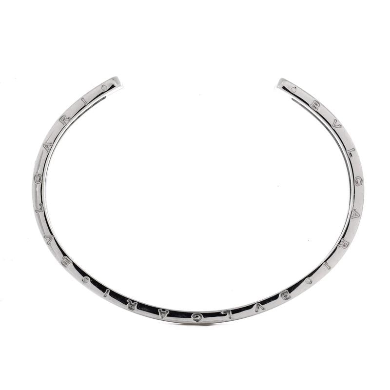 Bvlgari B.Zero1 Cuff Bracelet 18K White Gold with Pave Diamonds - 4