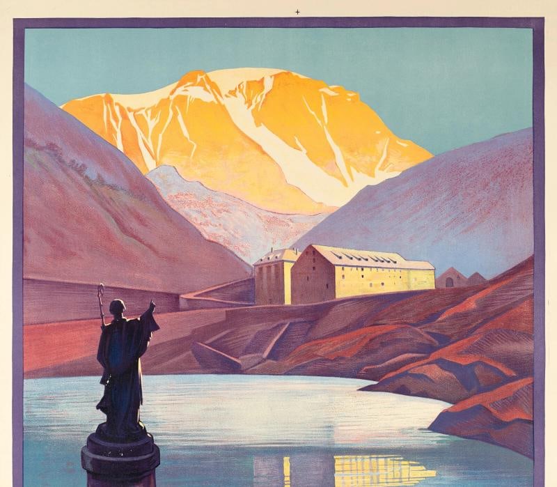 Original Posters - R. Broders - Col du Grand St-Bernard - Mont Blanc - PLM 1927- - 2