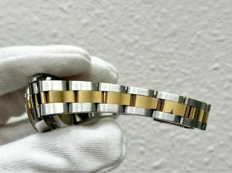 Rolex Ladies Datejust 79173 Steel Serti Diamond Dial 18k Gold Steel Box Paper - 5